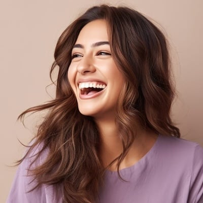 woman smiling